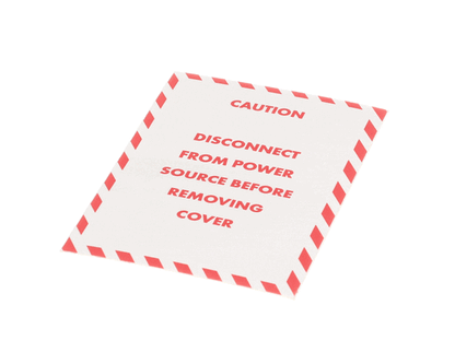 American Dish Service 089-9290 Decal, Caution, Model Et-Af (ADS089-9290)