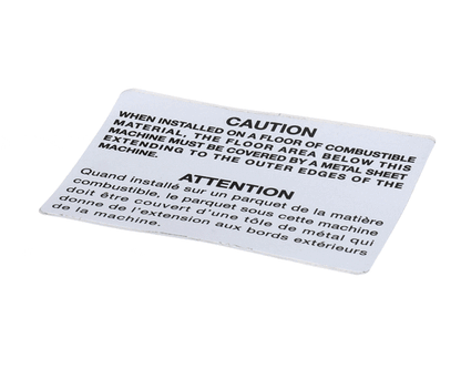 American Dish Service 089-9294 Decal, Caution Model Asq (Csa (ADS089-9294)