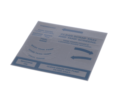 American Dish Service 289-9201 Decal, Label Set Model Adc-44 (ADS289-9201)