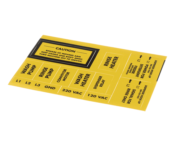 American Dish Service 289-9202 Decal, Control Box - Interior (ADS289-9202)