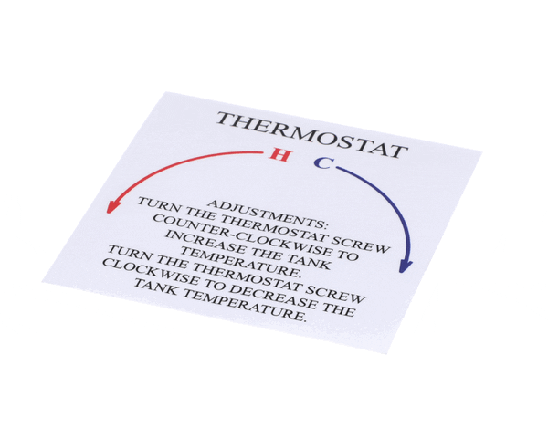 American Dish Service 289-9237 Decal, Thermostat Adjustment (ADS289-9237)