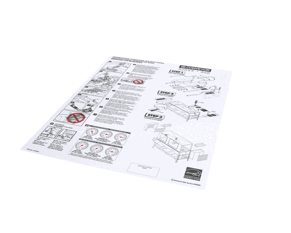 American Dish Service 289-9304 Wall Chart, Cleaning Conveyor (ADS289-9304)