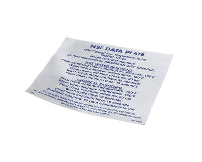 American Dish Service 389-9203 Decal, Nsf, Model Ht-25 (ADS389-9203)