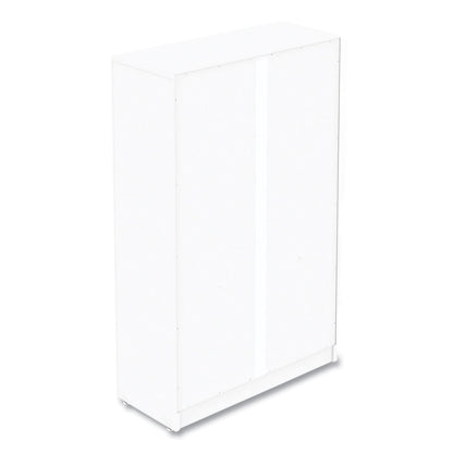 Workspace by Alera Three-Shelf Bookcase, 27.56" x 11.42" x 44.33", White (ALEWS281248WT)