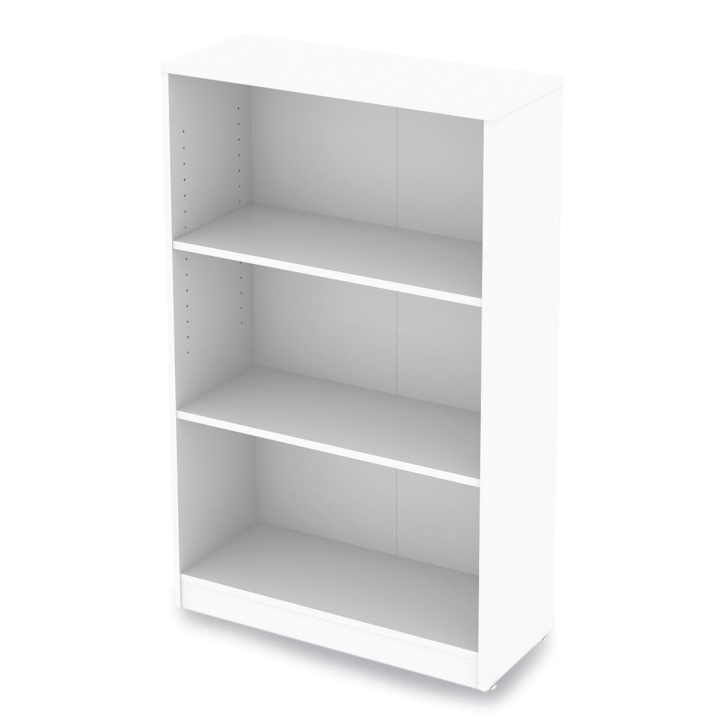 Workspace by Alera Three-Shelf Bookcase, 27.56" x 11.42" x 44.33", White (ALEWS281248WT)