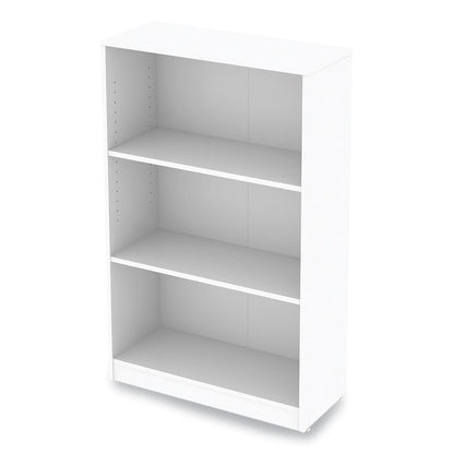 Workspace by Alera Three-Shelf Bookcase, 27.56" x 11.42" x 44.33", White (ALEWS281248WT)
