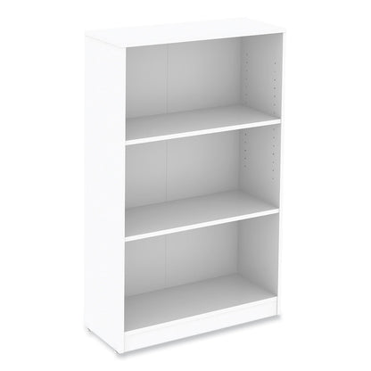 Workspace by Alera Three-Shelf Bookcase, 27.56" x 11.42" x 44.33", White (ALEWS281248WT)