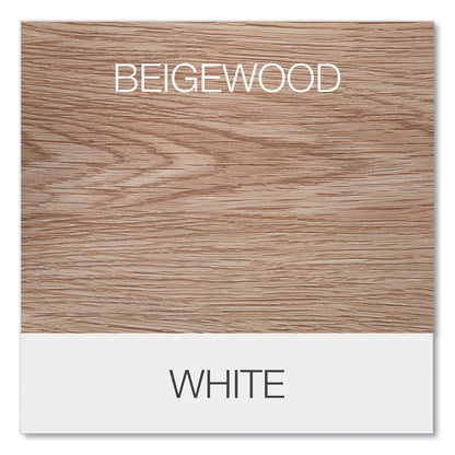 Alera L-Shaped Writing Desk, 59.05" x 59.05" x 29.53", Beigewood/White (ALEWSL5959WB)