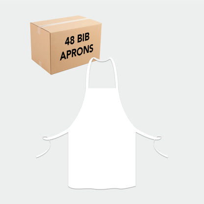 Hospeco® Mariposa Bib Apron 33x30 White, 12/Pack (HOSAPRN-W-SPUN)