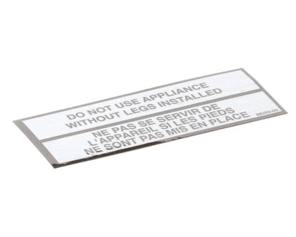 APW Wyott 8825300 Decal Leg Warning (APW8825300)