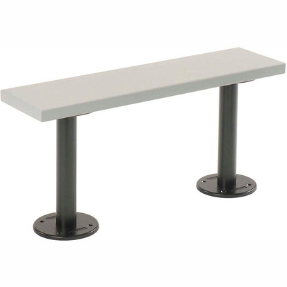 Global Industrial Locker Bench Top, Plastic, 36"W x 9-1/2"D, Gray (WBB490842)