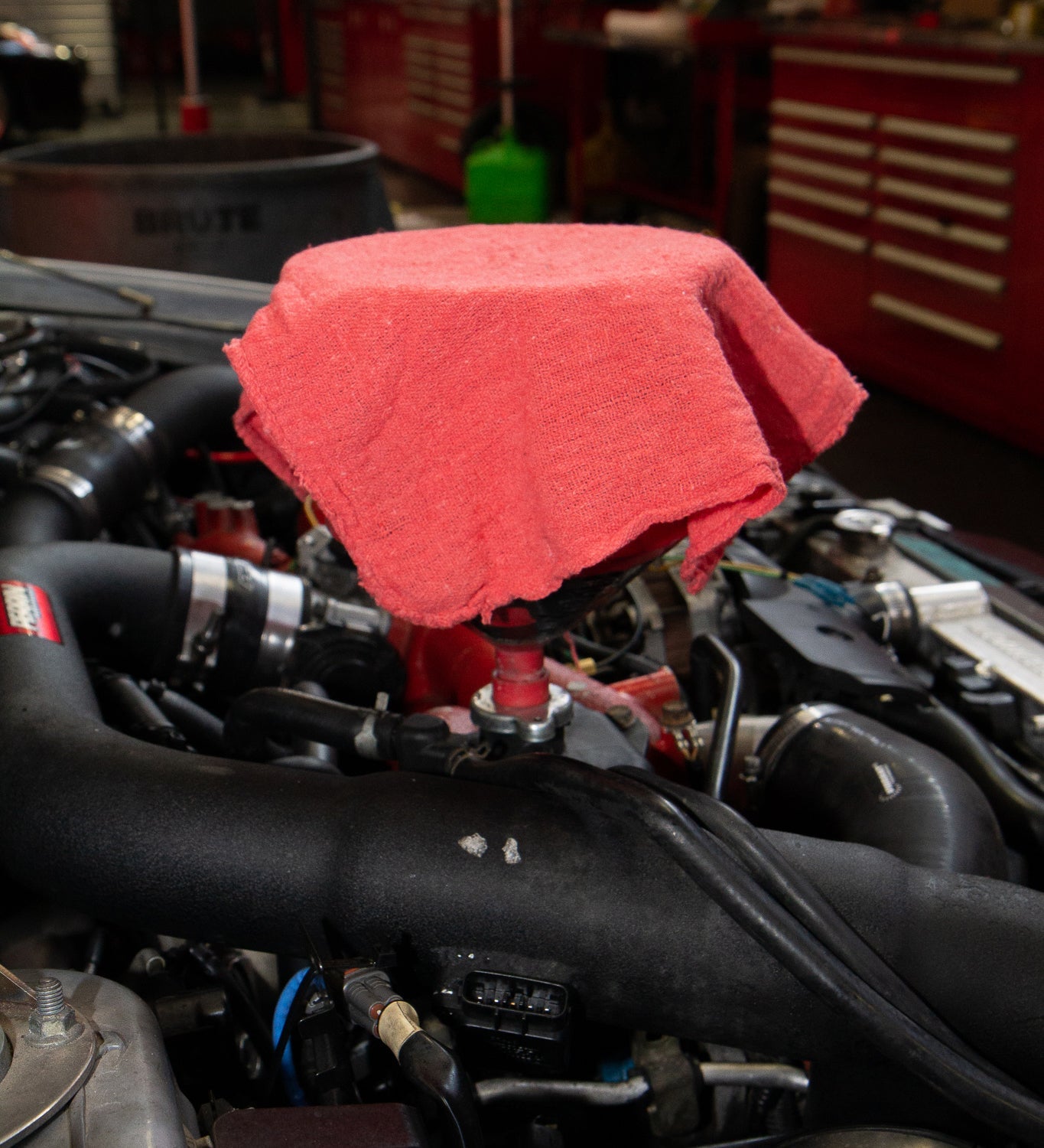 Arkwright Home® Messy Mechanic Shop Towels 12x14 Red, 10/Bag (HOSAT-STB10-BAND)