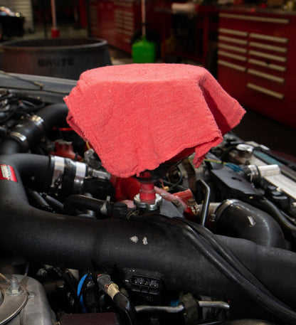 Arkwright Home® Messy Mechanic Shop Towels 12x14 Red, 10/Bag (HOSAT-STB10-BAND)