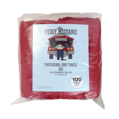 Arkwright Home® Messy Mechanic Shop Towels 12x14 Red, 100/Bag (HOSAT-STB100-BG)