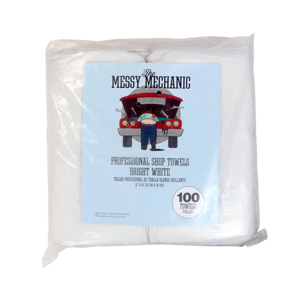 Arkwright Home Messy Mechanic Shop Towels 100PK White (1Bag) (PNP-WST100-BG)