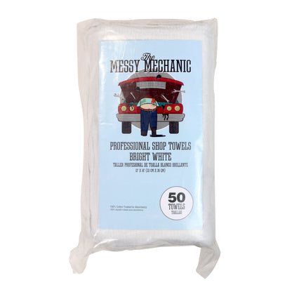 Arkwright Home Messy Mechanic Shop Towels 50PK White (1Bag) (PNP-WST50-BG)