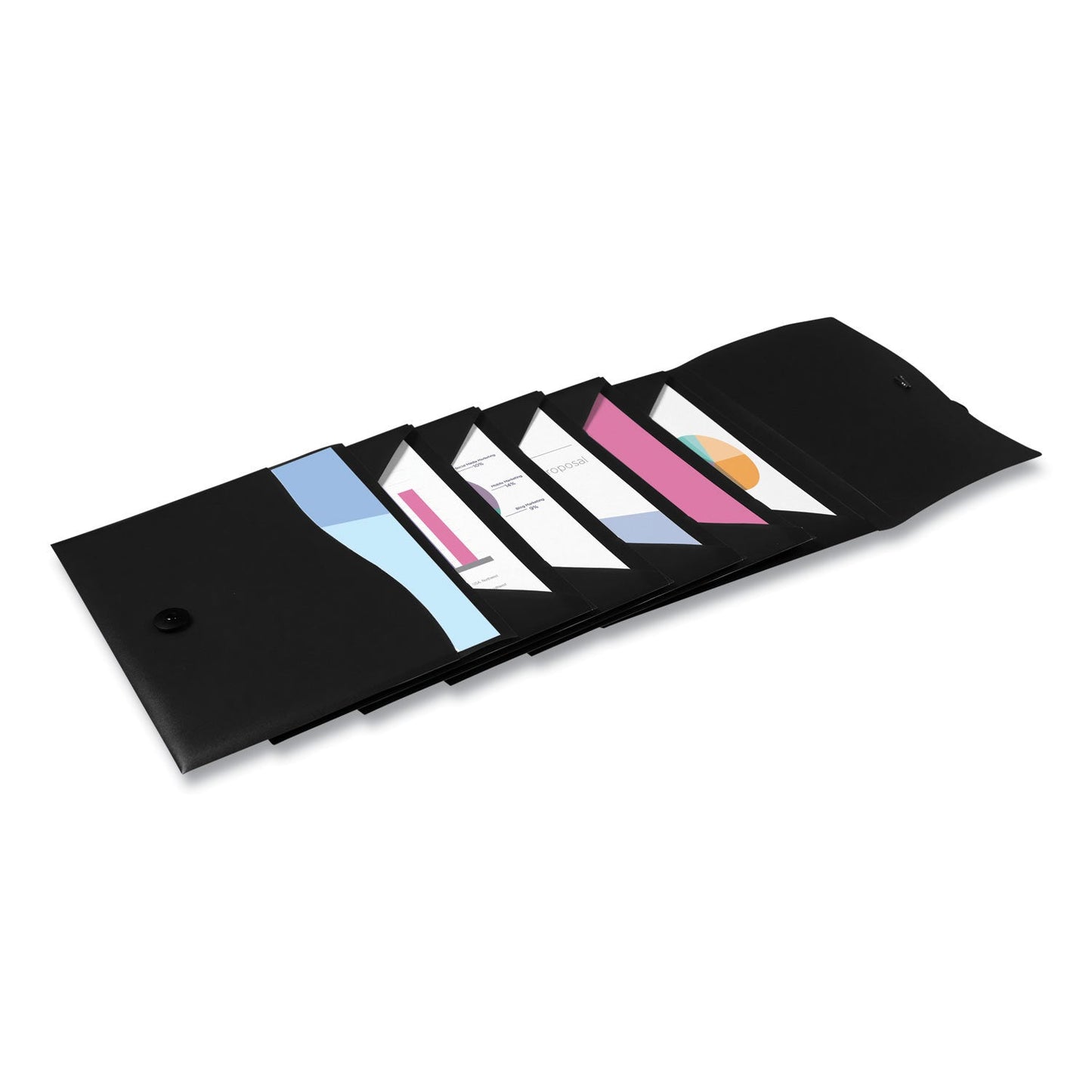 Avery Slide and View Expanding File, 6 Sections, Hook/Loop Closure, Letter Size, Black (AVE73542)