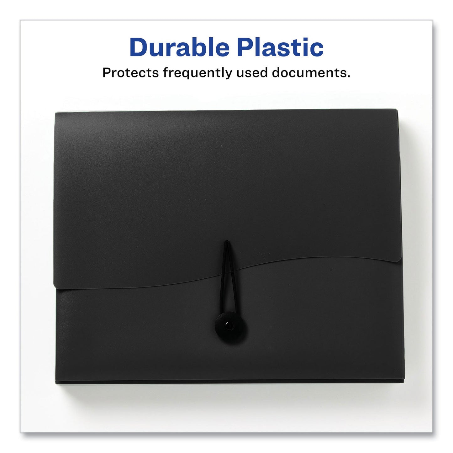 Avery Slide and View Expanding File, 6 Sections, Hook/Loop Closure, Letter Size, Black (AVE73542)