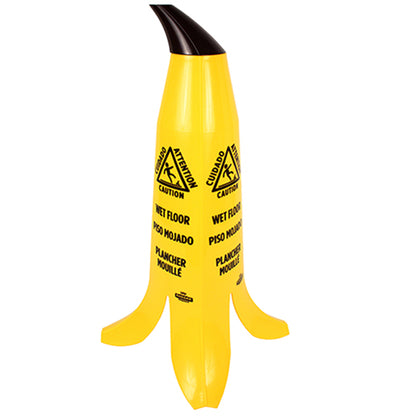 Impact® Banana Wet Floor Cone, 2 Ft. Tall, Yellow/Black, 3/Case (IMPB1001)