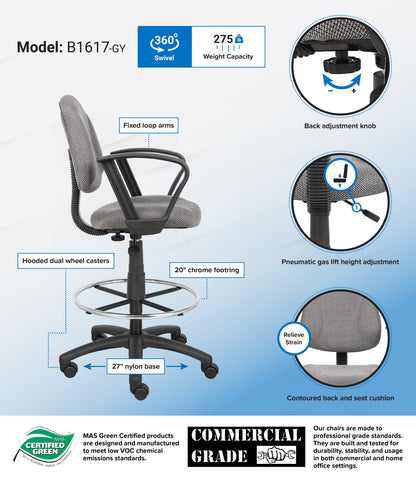 boss-ergonomic-works-adjustable-drafting-chair-with-loop-arms-and-removable-foot-rest-gray-b1617-gy_7