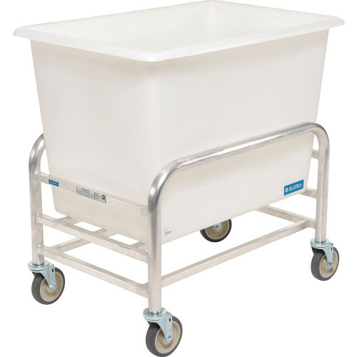 Global Industrial Bulk Mover Cart with White Tub, 8 Bushel, 36-1/4"L x 24-1/4"W x 36"H (WBB1918446)