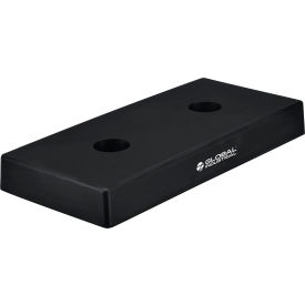 Global lndustrial Molded Dock Bumper, Rectangular, 18Wx8H, Black (WBB53970)
