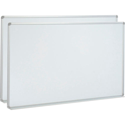 Global Industrial Porcelain Dry Erase Whiteboard - 72"W x 48"H - Pack of 2 (WB695478PK)