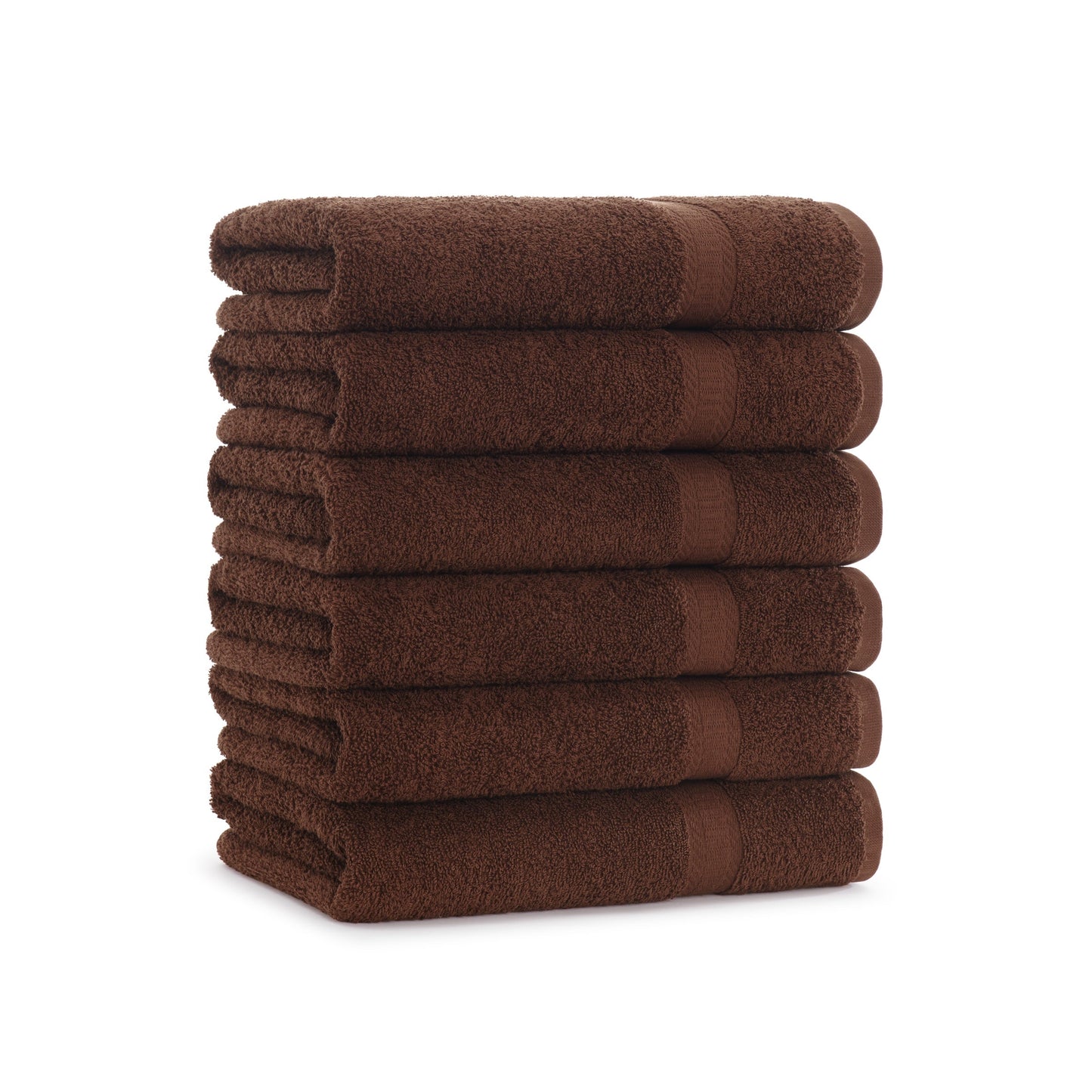 Arkwright Home True Color Bath Towel 25x52 Brown (6/Pack) (P-BATH-BR-6)