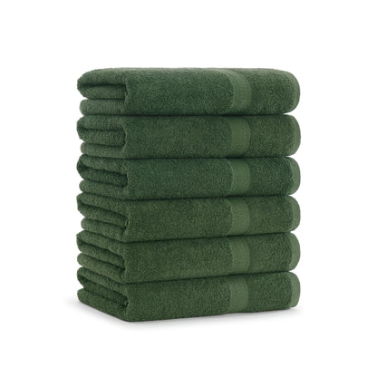 Arkwright Home True Color Bath Towel 25x52 Green (6/Pack) (P-BATH-HG-6)