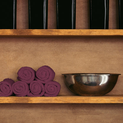 Hospeco® Cotton Salon Towel 16x28 Burgundy, 12/Pack (HOSBB-1628-3BUR)