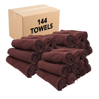 Hospeco® Cotton Salon Towel 16x28 Brown, 12/Pack (HOSBB-1628-3BRN)