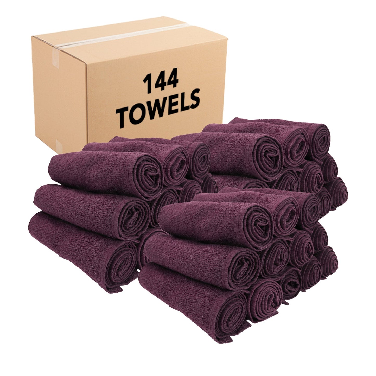 Hospeco® Cotton Salon Towel 16x28 Eggplant, 12/Pack (BB-1628-3EGP)