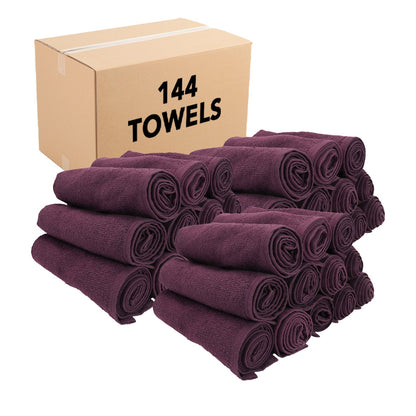 Hospeco® Cotton Salon Towel 16x28 Eggplant, 12/Pack (BB-1628-3EGP)