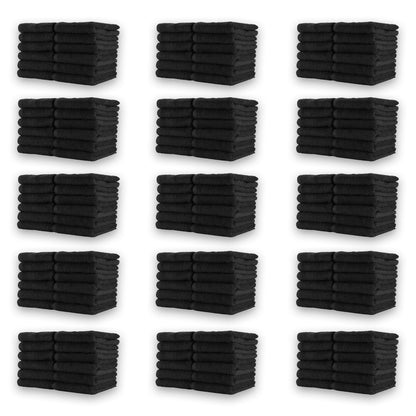 Hospeco® Cotton Jr. Salon Towel 16x27 Black, 12/Pack (BBJ-1627-2.5BLK)
