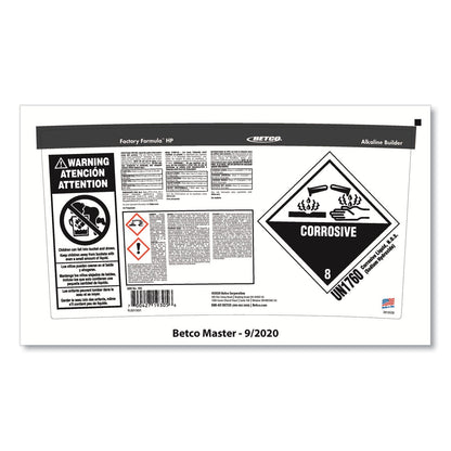 Betco Factory Formula HP Cleaner Degreaser, 5 gal Bucket (BET1930500)