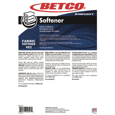 Betco Symplicity Fabric Softener, Springtime Fresh, 15 gal (BET4827700)