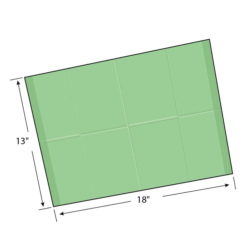 Adenna® Patient Bibs/Lap Cloths, 3-Ply, 18"x13", 125/Bag, 4 Bags/Case, Green (HOSBIB743G)
