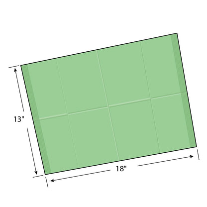 Adenna® Patient Bibs/Lap Cloths, 3-Ply, 18"x13", 125/Bag, 4 Bags/Case, Green (HOSBIB743G)