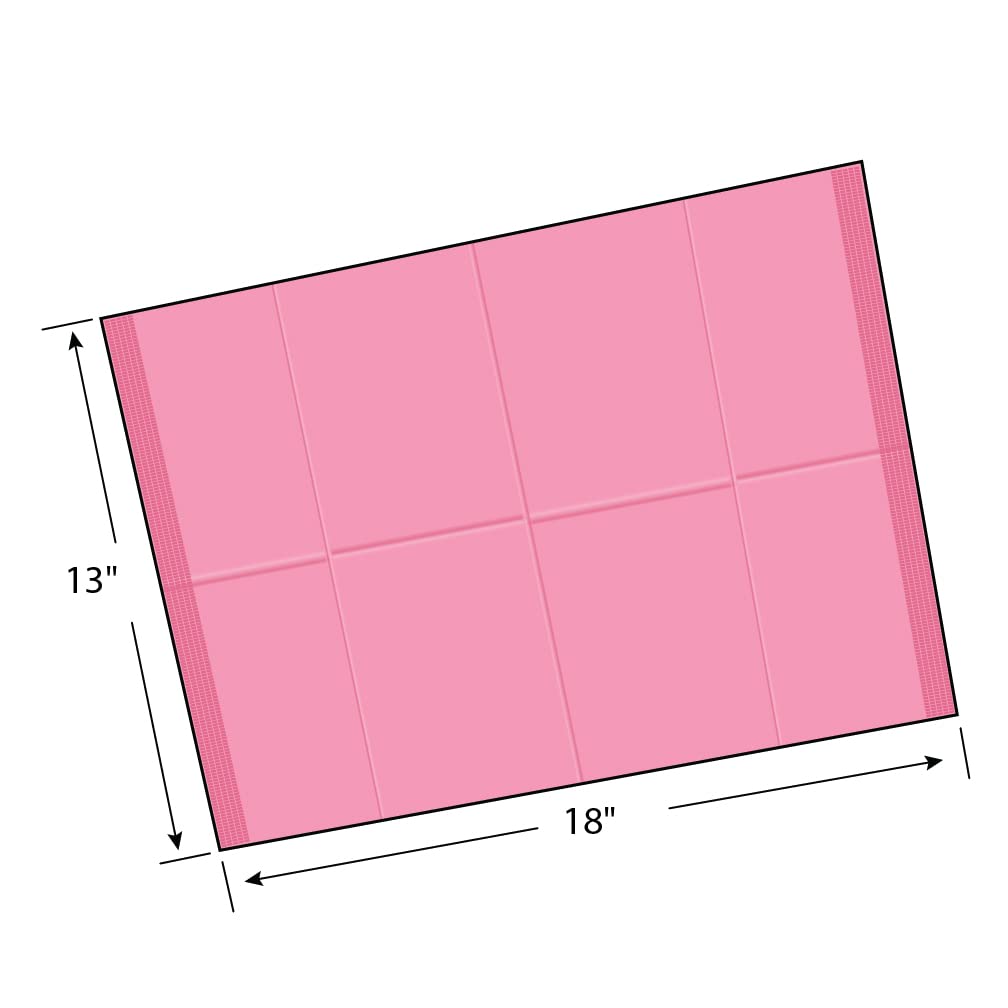 Adenna® Patient Bibs/Lap Cloths, 3-Ply, 18"x13", 125/Bag, 4 Bags/Case, Pink (HOSBIB744P)