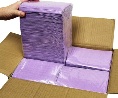 Adenna® Patient Bibs/Lap Cloths, 3-Ply, 18"x13", 125/Bag, 4 Bags/Case, Violet (HOSBIB745V)