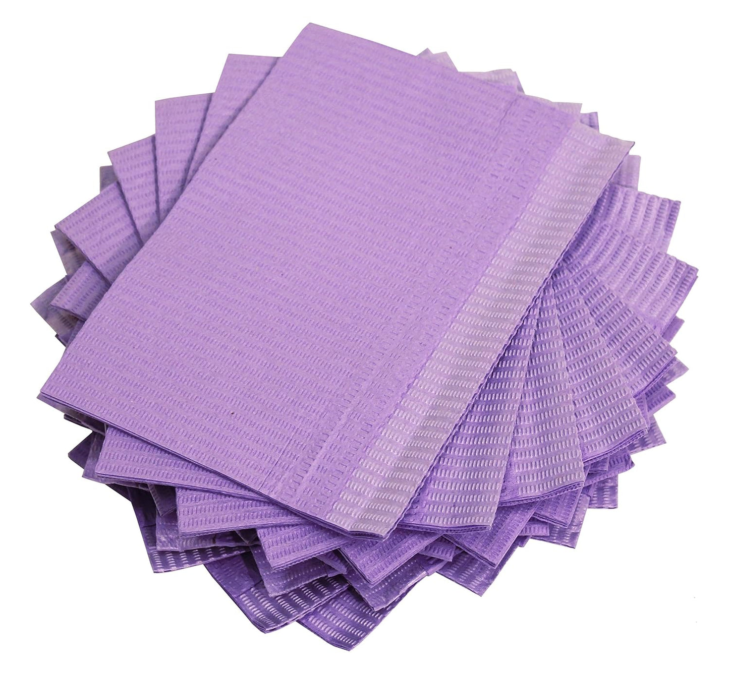 Adenna® Patient Bibs/Lap Cloths, 3-Ply, 18"x13", 125/Bag, 4 Bags/Case, Violet (HOSBIB745V)