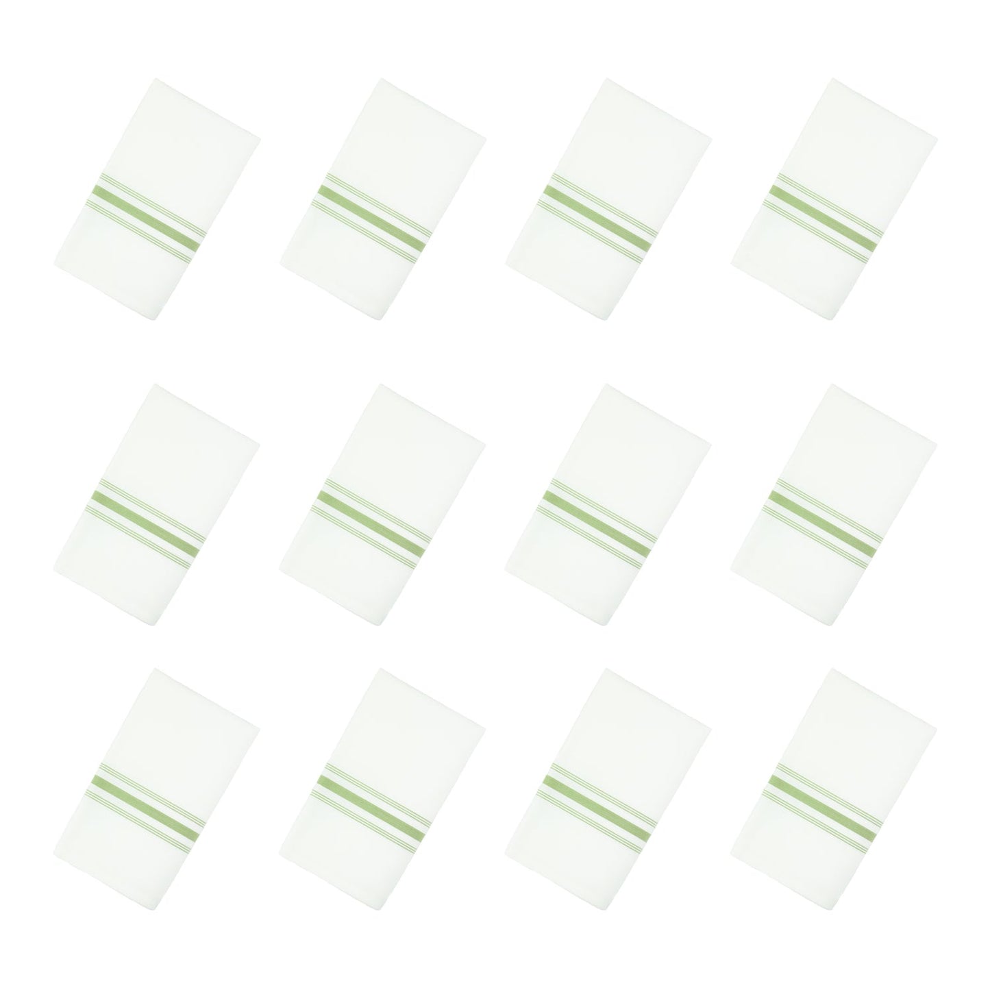 Arkwright Home® Mariposa Bistro NaPackin 18x22 Green Stripe, 120/Case (BISTRO-GRN-CS)