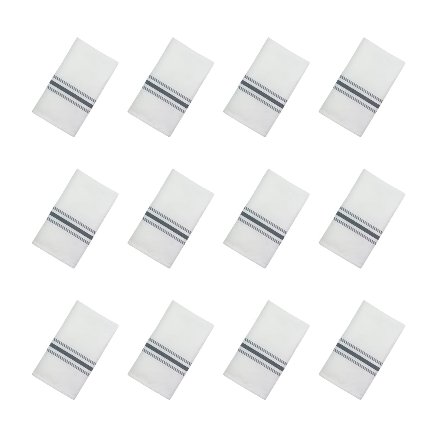 Arkwright Home® Mariposa Bistro NaPackin 18x22 Gray, Stripe, 120/Case (BISTRO-GY-CS)