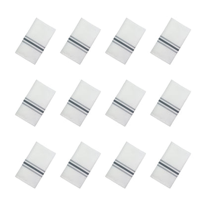 Arkwright Home® Mariposa Bistro NaPackin 18x22 Gray, Stripe, 120/Case (BISTRO-GY-CS)