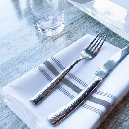 Arkwright Home® Mariposa Bistro NaPackin 18x22 Gray, Stripe, 120/Case (BISTRO-GY-CS)