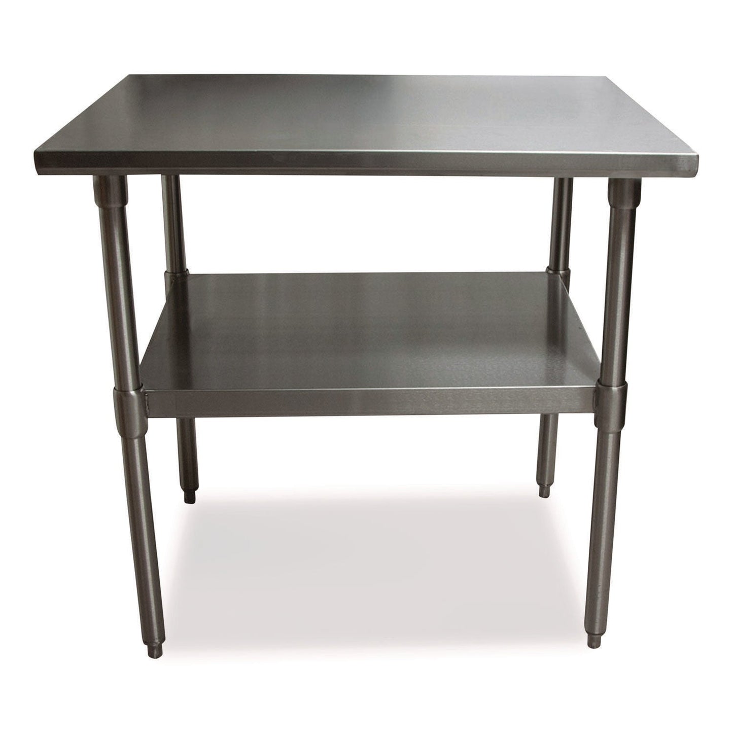 BK Resources Stainless Steel Flat Top Work Tables, 36w x 30d x 36h, Silver, 2/Pallet (BKE2VT3630)