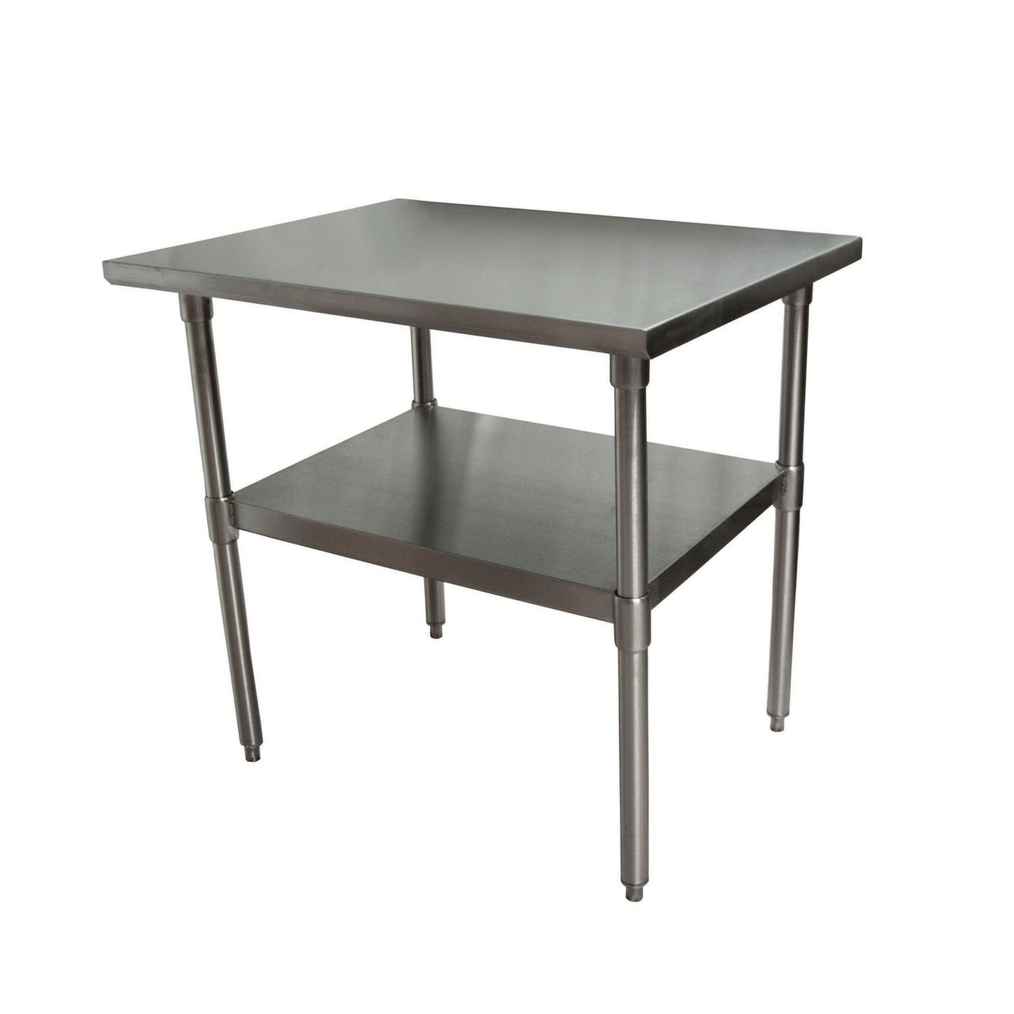 BK Resources Stainless Steel Flat Top Work Tables, 36w x 30d x 36h, Silver, 2/Pallet (BKE2VT3630)