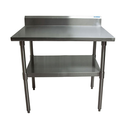 BK Resources Stainless Steel 5" Riser Top Tables, 48w x 30d x 39.75h, Silver, 2/Pallet (BKE2VTR54830)