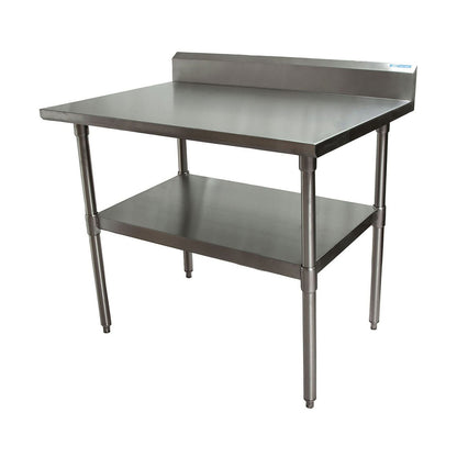BK Resources Stainless Steel 5" Riser Top Tables, 48w x 30d x 39.75h, Silver, 2/Pallet (BKE2VTR54830)