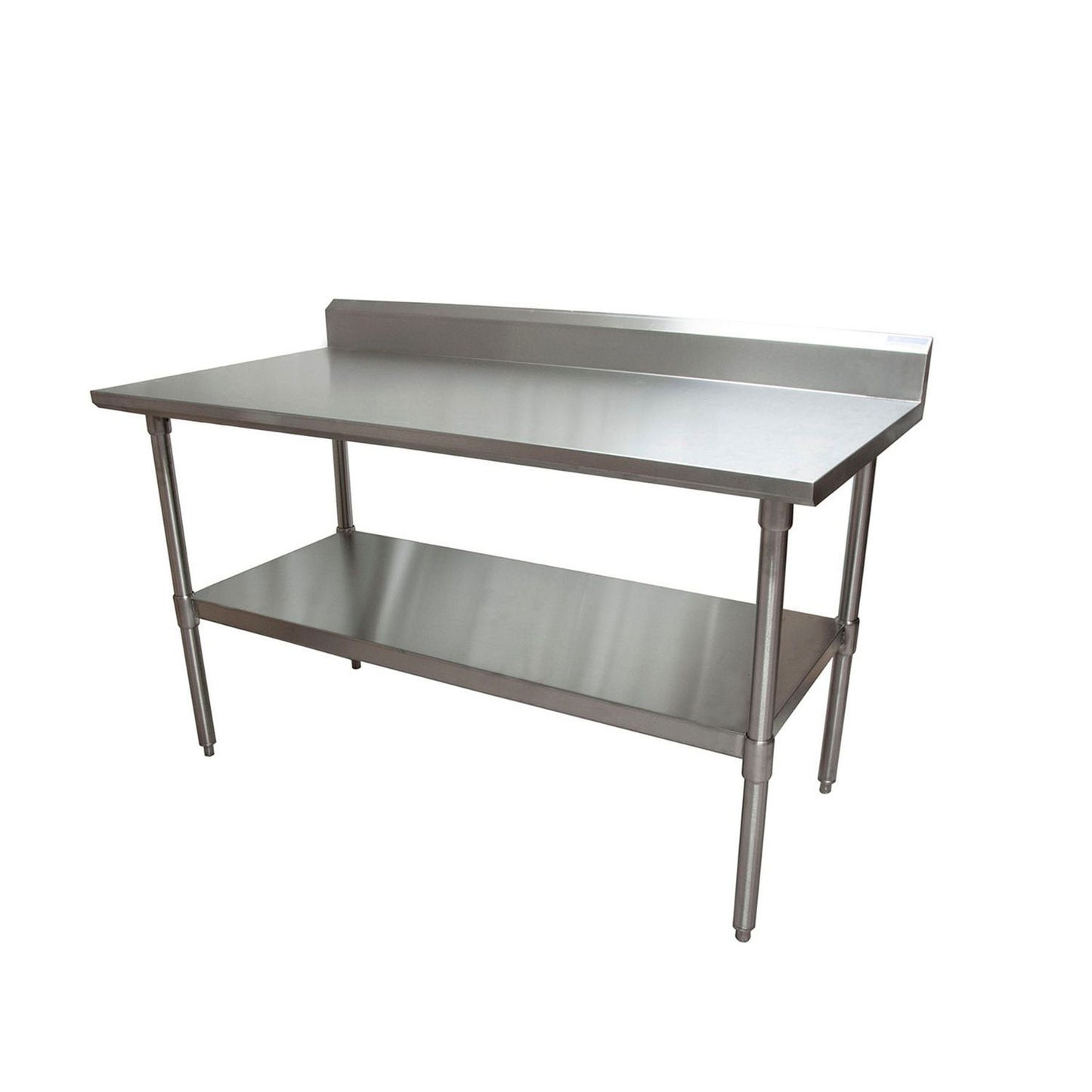 BK Resources Stainless Steel 5" Riser Top Tables, 60w x 30d x 39.75h, Silver, 2/Pallet (BKE2VTR56030)